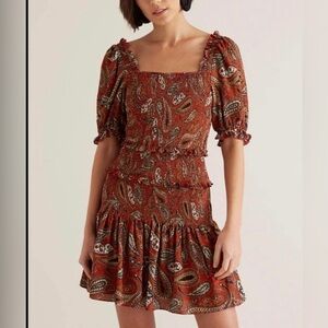 Seed Heritage Paisley Mini Dress Size 8